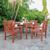 Malibu Outdoor 5-Piece Wood Patio Stacking Table Dining Set V1104SET17 #2