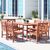 Malibu Outdoor 7-Piece Wood Patio Dining Set with Curvy Leg Table V189SET19 #2