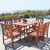 Malibu Outdoor 7-Piece Wood Patio Dining Set with Curvy Leg Table V189SET19 #3