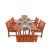 Malibu Outdoor 7-Piece Wood Patio Dining Set with Extension Table V232SET2