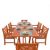 Malibu Outdoor 7-Piece Wood Patio Dining Set with Extension Table V232SET7
