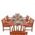 Malibu Outdoor 7-Piece Wood Patio Dining Set with Extension Table V232SET9