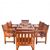 Malibu Outdoor 7-Piece Wood Patio Dining Set V98SET26