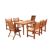 Malibu Outdoor 7-Piece Wood Patio Dining Set V98SET7