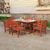 Malibu Outdoor 7-Piece Wood Patio Extendable Table Dining Set V232SET41 #2