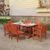 Malibu Outdoor 7-Piece Wood Patio Extendable Table Dining Set V232SET45 #2