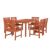 Malibu Outdoor 7-Piece Wood Patio Rectangular Table Dining Set V98SET65
