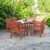 Malibu Outdoor 7-Piece Wood Patio Rectangular Table Dining Set V98SET72 #2