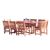 Malibu Outdoor 9-Piece Wood Patio Dining Set with Extension Table V232SET36
