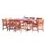 Malibu Outdoor 9-Piece Wood Patio Dining Set with Extension Table V232SET38