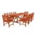 Malibu Outdoor 9-Piece Wood Patio Extendable Table Dining Set V232SET42
