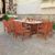 Malibu Outdoor 9-Piece Wood Patio Extendable Table Dining Set V232SET46 #2