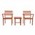 Malibu Outdoor Patio 3-Piece Wood Balcony Set with Stacking Chair V1802SET5 #2