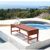 Malibu Outdoor Patio 4-foot Wood Backless Garden Bench V1399