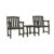 Renaissance Classic Outdoor Patio Wood 3-Piece Conversation Set V1843SET4