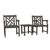 Renaissance Modern Outdoor Patio Wood 3-Piece Conversation Set V1843SET2