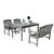 Renaissance Outdoor 4-Piece Hand-scraped Wood Patio Dining Set with 4-foot Bench V1297SET22