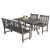 Renaissance Outdoor 4-Piece Hand-scraped Wood Patio Dining Set with 5-foot Bench V1300SET1