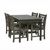 Renaissance Outdoor 5-Piece Wood Patio Rectangular Table Dining Set V1297SET29 #2