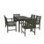 Renaissance Outdoor 6-Piece Wood Patio Rectangular Table Dining Set V1297SET32