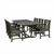 Renaissance Outdoor 7-Piece Wood Patio Extendable Table Dining Set V1294SET25 #3