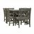 Renaissance Outdoor 7-Piece Wood Patio Rectangular Table Dining Set V1297SET30 #2