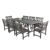 Renaissance Outdoor 9-Piece Hand-scraped Wood Patio Dining Set with Extension Table V1294SET16