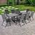 Renaissance Outdoor Patio Hand-scraped Wood 9-Piece Dining Set with Extension Table V1294SET21 #2