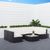 Venice 6-Piece Outdoor Wicker Sectional Sofa Set with Cushion - Black V1911 #2