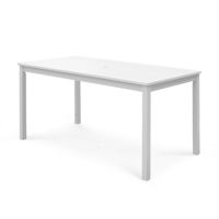 Bradley Rectangle Outdoor Patio Dining Table - White V1336