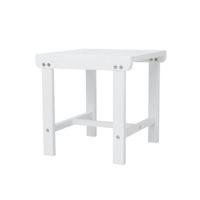 Bradley Square Outdoor Patio Wood Side Table - White V1844