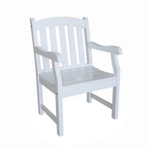Bradley Classic Outdoor Garden Armchair - White V1339