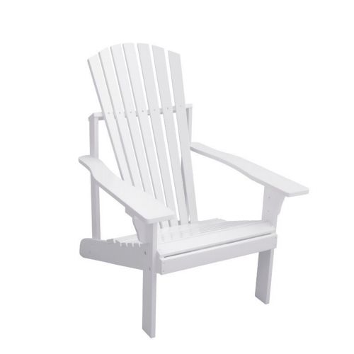 Bradley Adirondack Outdoor Patio Wood Chair - White V1824