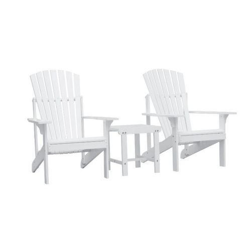 Bradley Adirondack Wood 3-Piece Comfort Set - White V1844SET8