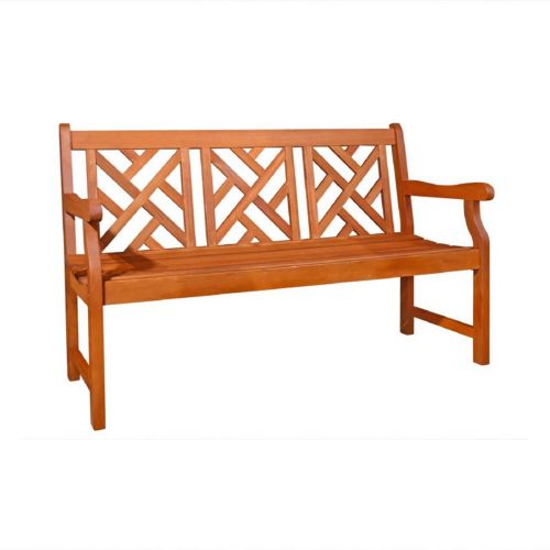 Malibu Outdoor Patio 5-foot Wood Garden Bench V188