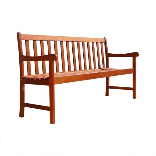 Malibu Outdoor Patio 5-foot Wood Garden Bench V416