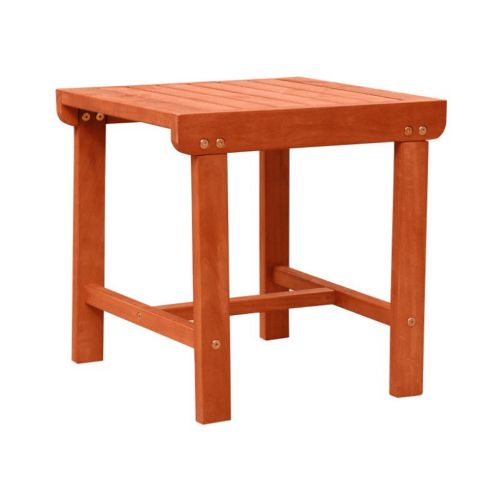 Malibu Outdoor Patio Wood 18" × 18" Side Table V1802