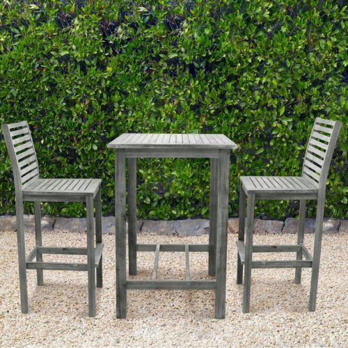 Renaissance Outdoor Bar Set 3 Piece - Vista Gray V1355SET2