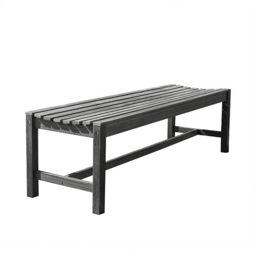 Renaissance Outdoor Patio 5-foot Hand-scraped Wood Backless Garden Bench V1613