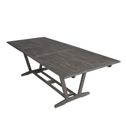 Renaissance Outdoor Patio Hand-scraped Wood Rectangular Extension Table with Foldable Butterfly V1294