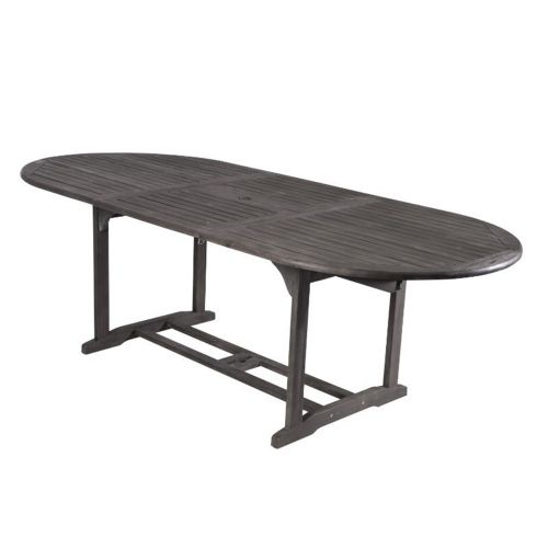 Renaissance Oval Outdoor Extension Table with Foldable Butterfly - Hand-scraped Wood V1296