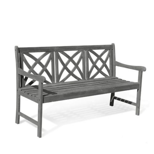 Renaissance Traditional Outdoor Patio 5-foot Garden Bench - Hand-scraped Wood V1611