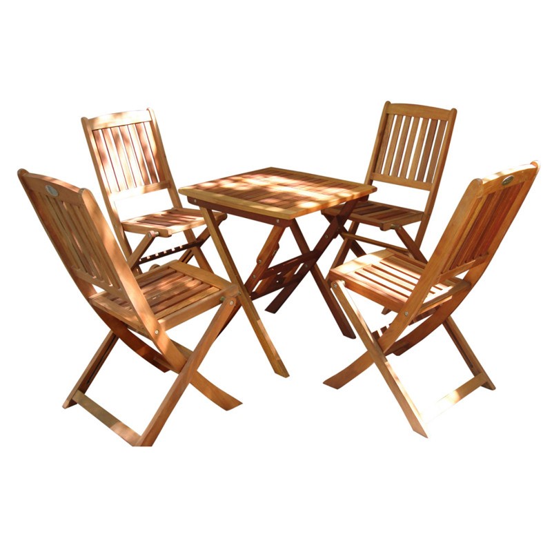 Malibu 5Piece Wood Outdoor Patio Bistro Set V03SET2 CozyDays