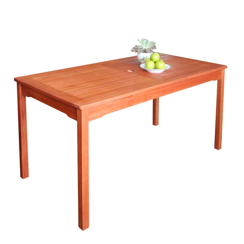 Malibu Outdoor Wood Rectangle Patio Dining Table V98 CozyDays
