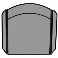 3 Fold Black Wrought Iron Arch Top Screen BR-S-1060