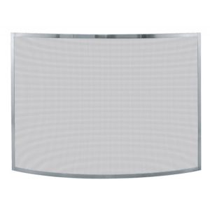 Single Panel Curved Pewter Screen BR-S-1613