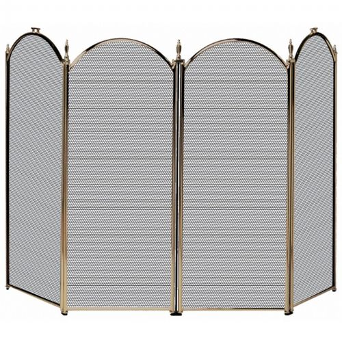 4 Fold Antique Brass Screen (S-4114) BR-S41010AB