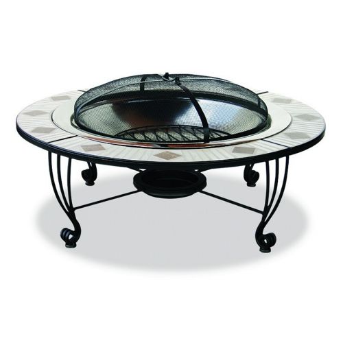 Mozaic Tile 45 inch Steel Bowl Firepit BRWAD506AS