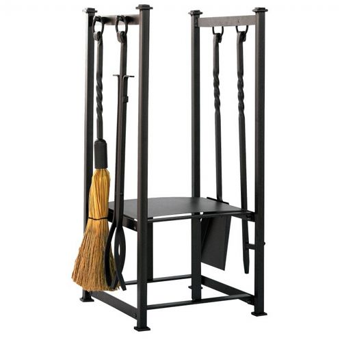 Olde World Iron Log Rack With Tools BR-W-1198