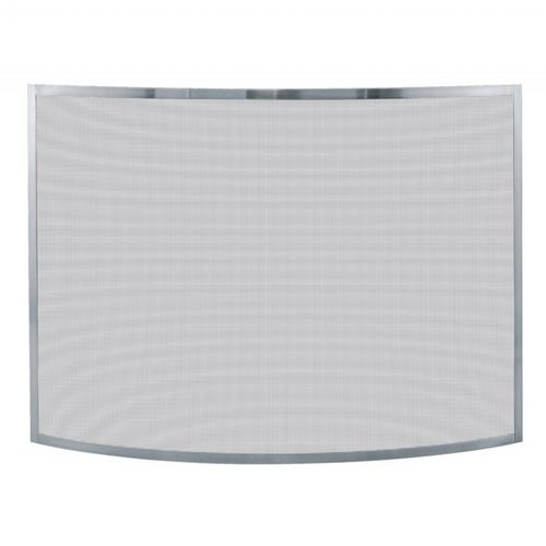 Single Panel Curved Pewter Screen BR-S-1613